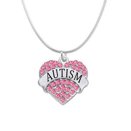 Autism Awareness Crystal Heart Necklace