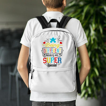 Being Different Makes Me Super Special Autism Awareness Backpack