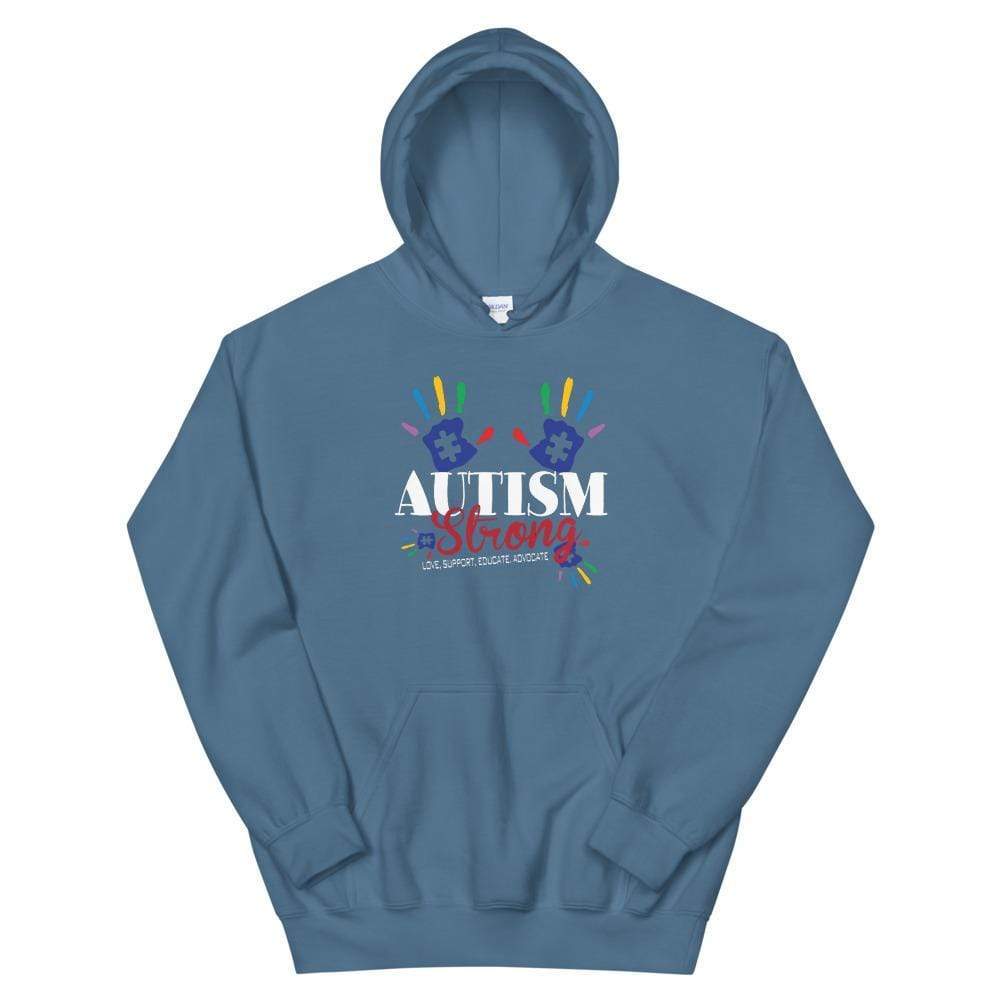 Autism Strong Colorful Handprint Hoodie - The Awareness Expo
