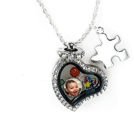 Personalized Autism Awareness Heart Locket