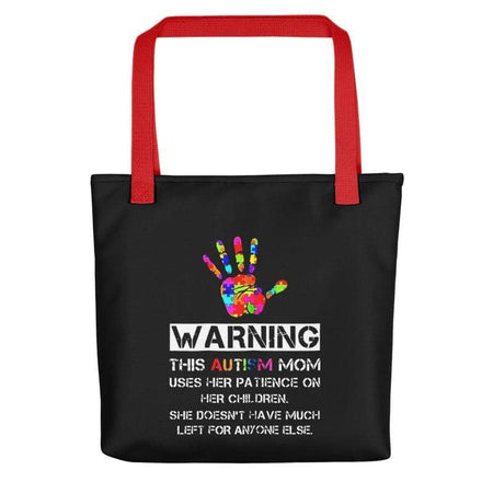 "Warning: Autism Mom" Tote bag