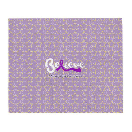 "Believe" Fibromyalgia Awareness Throw Blanket