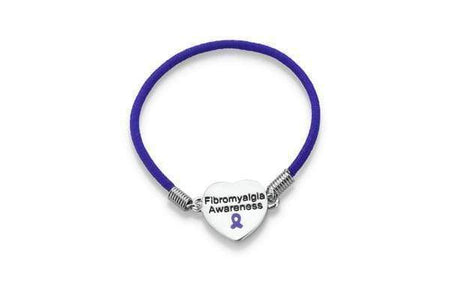 Fibromyalgia Awareness Heart Stretch Bracelet