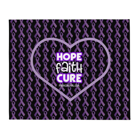 "Hope Faith Cure" Fibromyalgia Throw Blanket
