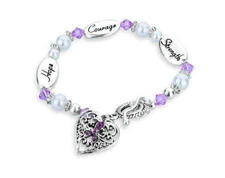 Strength Courage Hope Fibromyalgia Awareness Bracelet The Awareness Expo Fibromyalgia