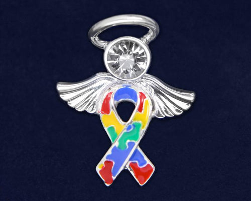 Angel Ribbon Autism Awareness Pin