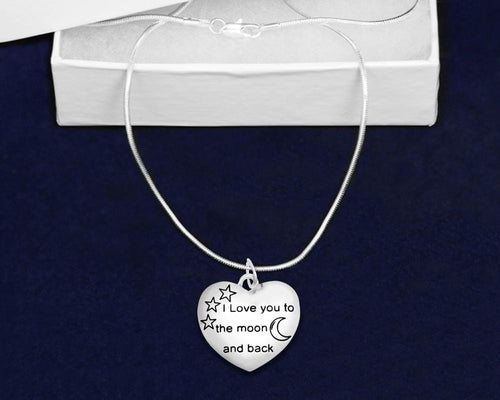 I Love You To The Moon And Back Autism Necklace