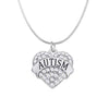 Autism Awareness Crystal Heart Necklace