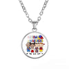 Autism Awareness Glass Dome Necklace