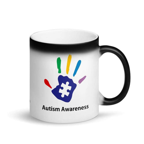 Autism Awareness Hand Print Magic Mug