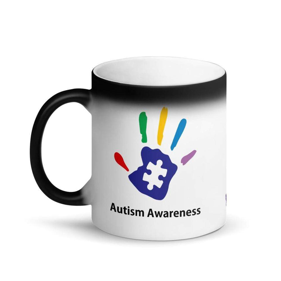 Autism Awareness Hand Print Magic Mug