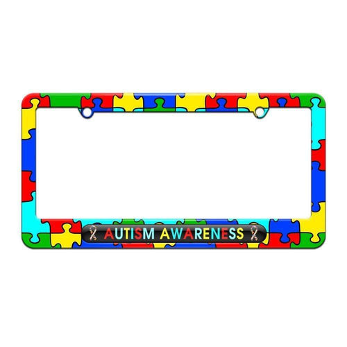 Autism Awareness - License Plate Tag Frame