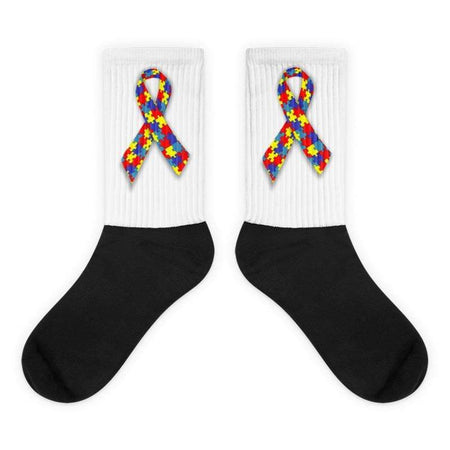 Autism Awareness Ribbon Socks