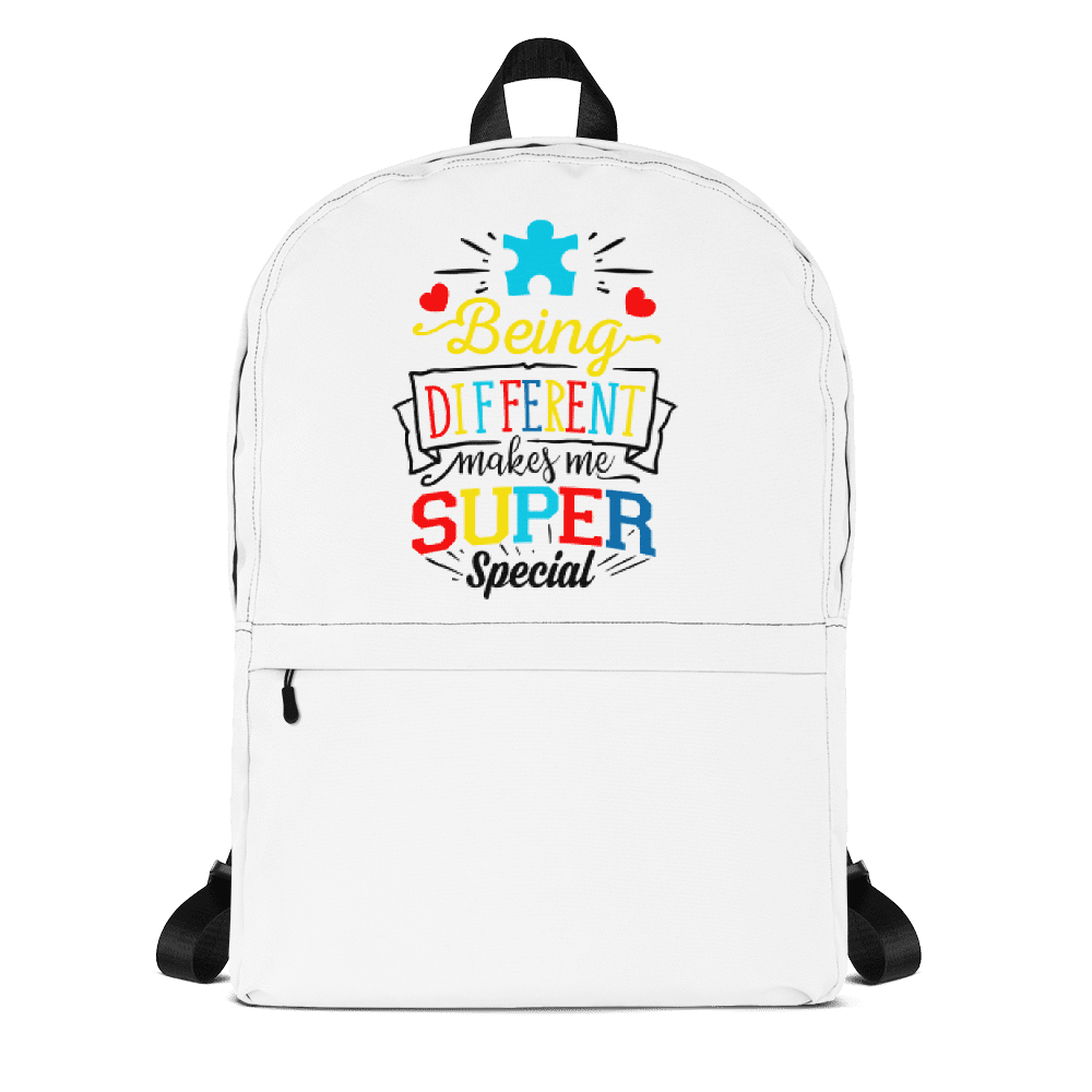 Being Different Makes Me Super Special Autism Awareness Backpack