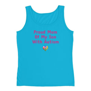 Proud Mom of My Son With Autism Ladies' Tank