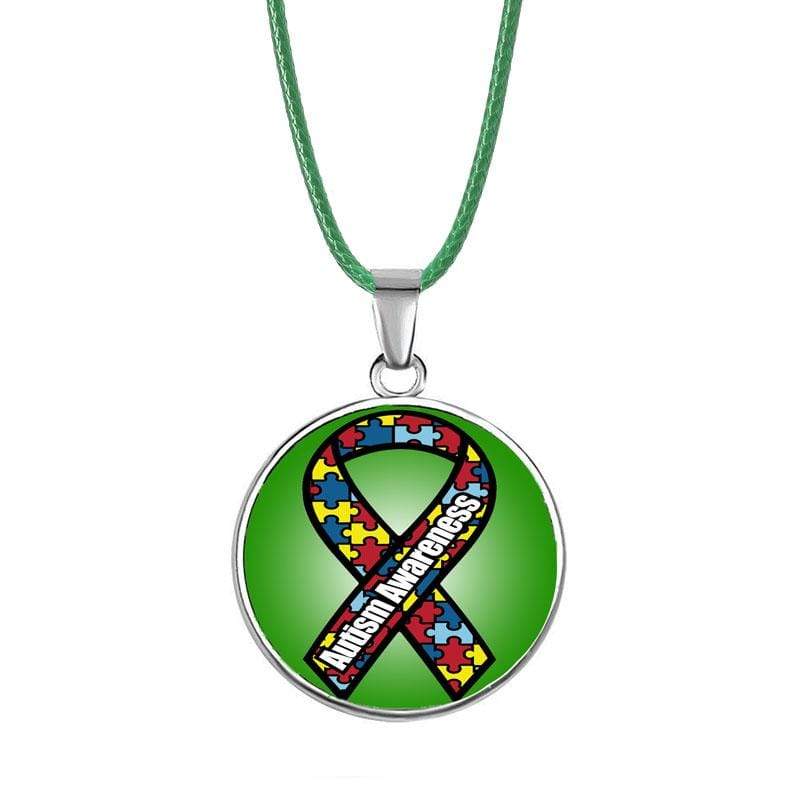 Bright Autism Awareness Charm Necklace