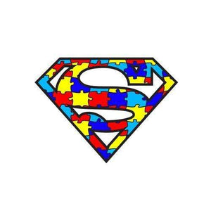 Iron on Autism Awareness Patch - Puzzle Piece Superman