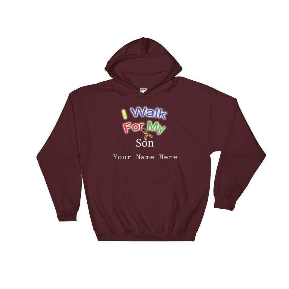Personalized I Walk For - Autism Awareness Hooded Sweatshirt