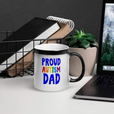 "Proud Autism Dad" Glossy Magic Mug