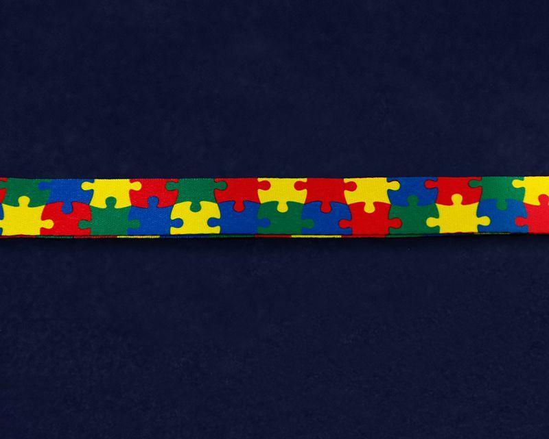 Puzzle Piece Autism Awareness Lanyard