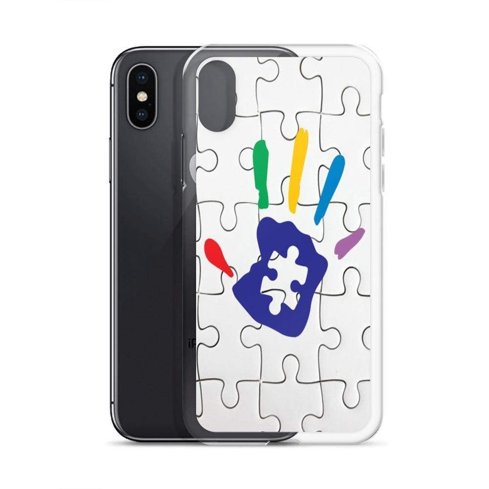 Puzzle Piece Autism Hand iPhone Case