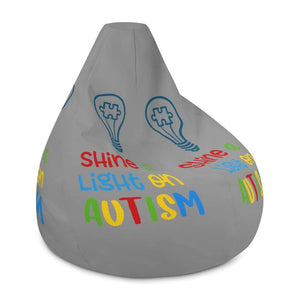 Shine A Light On Autism Bean Bag Chair w/ filling