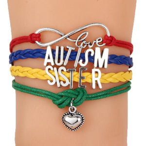 Family Infinity Love Autism Awareness Bracelet