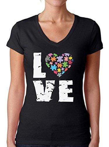 Love Heart Puzzle Piece Autism Awareness T Shirt