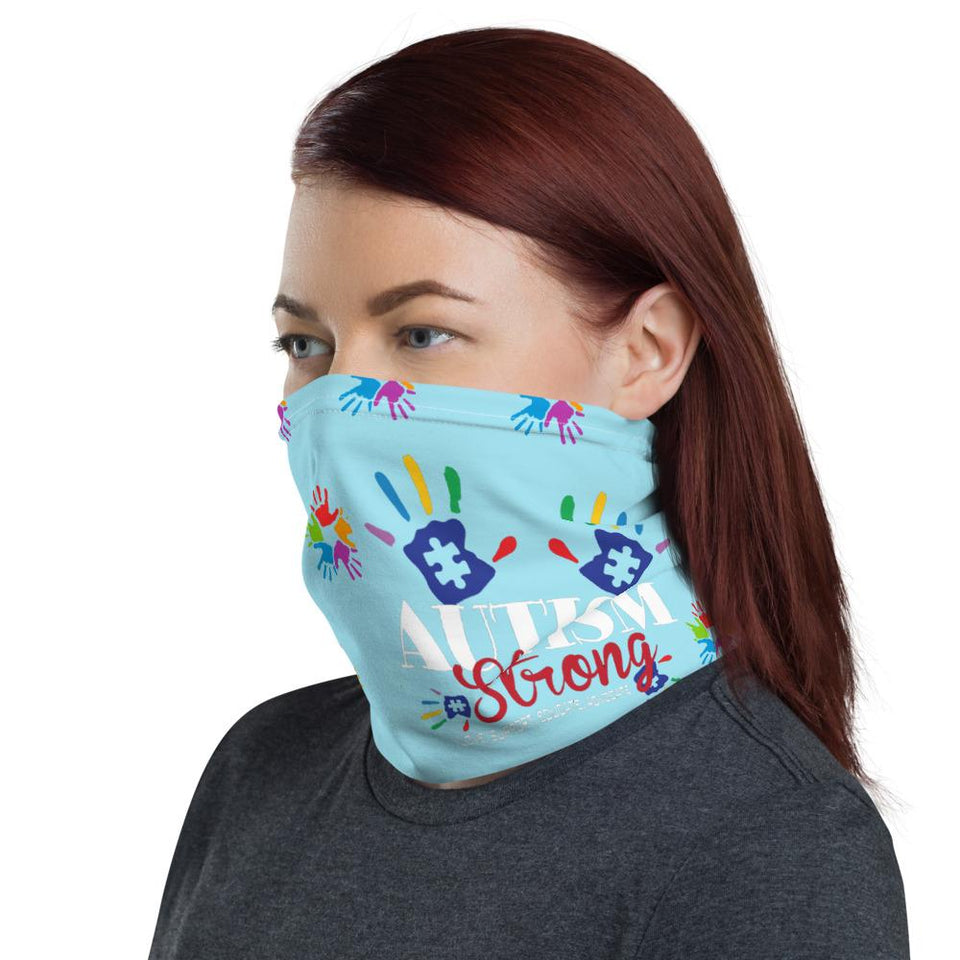 Blue "Autism Strong" Face Mask/Neck Gaiter