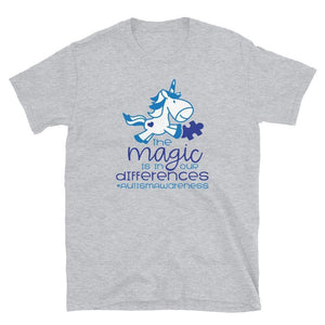 The Magic Is In Our Differences Autism Awareness T-Shirt The Awareness Expo Autism