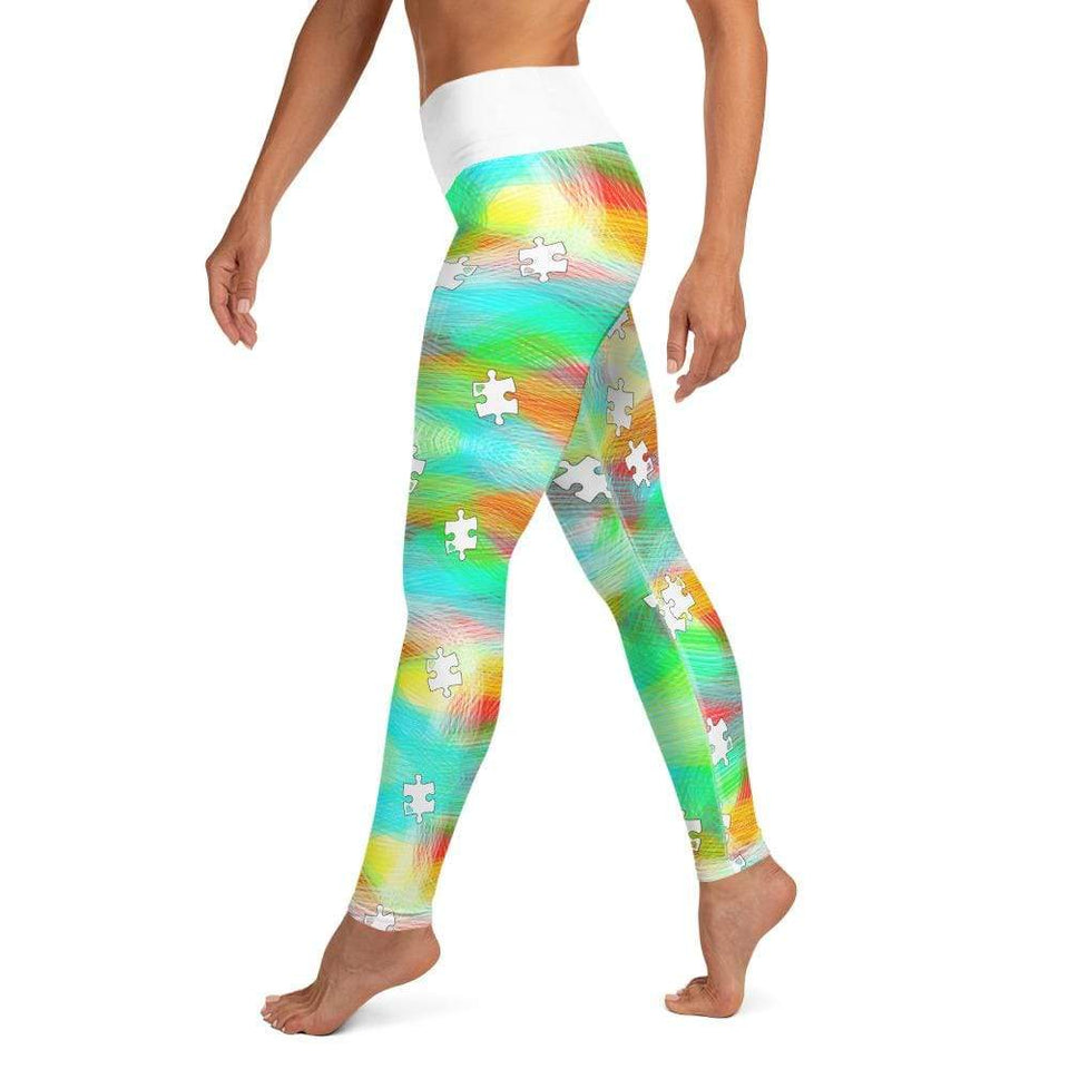 "You are the Missing Piece to my Heart"  Autism Yoga Leggings