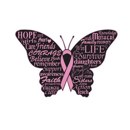 Breast Cancer Awareness Butterfly - Iron On Patch