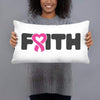 "Faith" White Breast Cancer Pillow