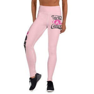 "Fight" Pink Football Breast Cancer Yoga Leggings