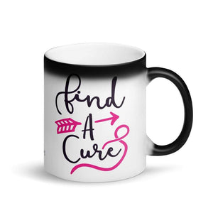 "Find A Cure" Matte Black Magic Mug