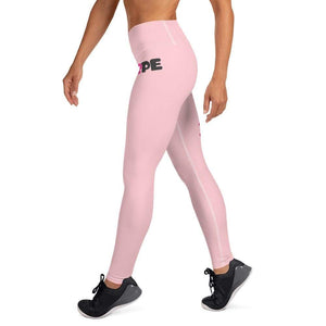 "Hope" Pink Breast Cancer Yoga Leggings