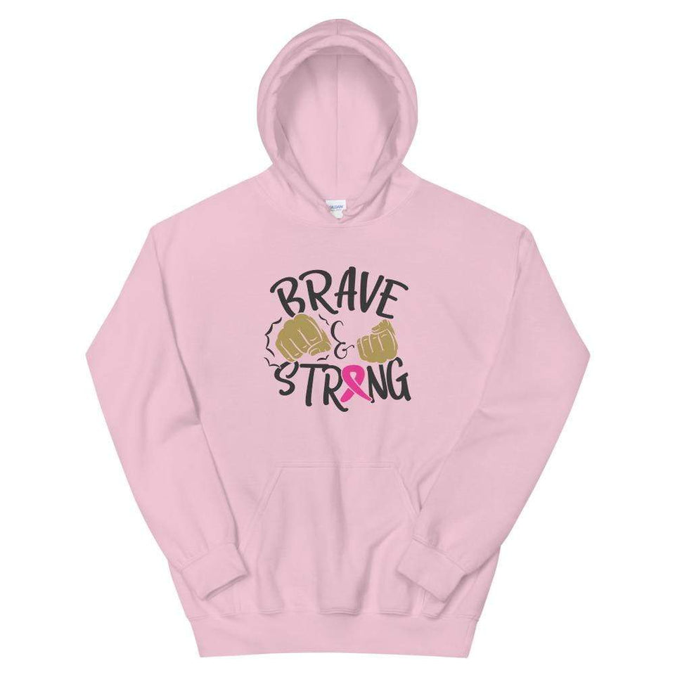 Brave & Strong Breast Cancer Awareness Hoodie