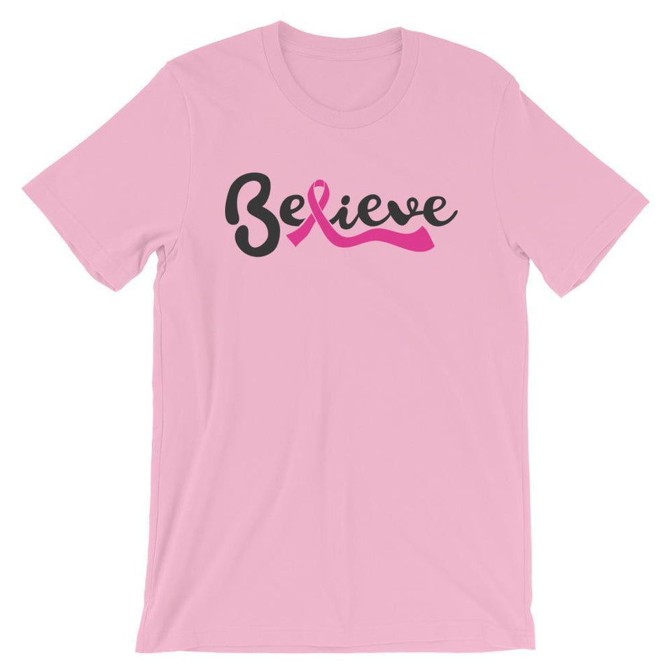 "Believe" Breast Cancer Awareness T-Shirt