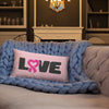 "Love" Pink Breast Cancer Pillow