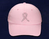 Pink Crystal Ribbon Baseball Hats in Pink