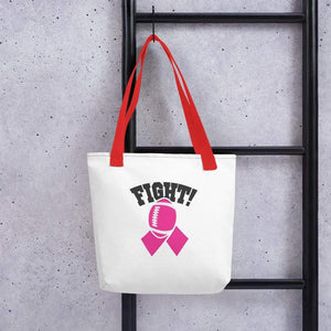 "Fight" Football Breast Cancer Handbag
