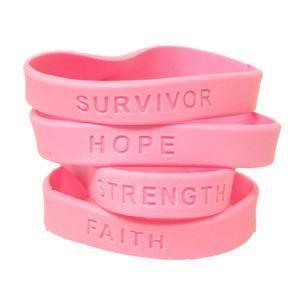 Survivor, Hope, Strength, Faith Breast Cancer Awareness Wristband The Awareness Expo Breast Cancer