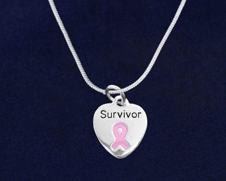 Survivor Pink Ribbon Necklace The Awareness Expo Breast Cancer