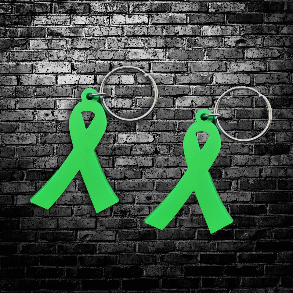 Green Ribbon Cerebral Palsy Keychain