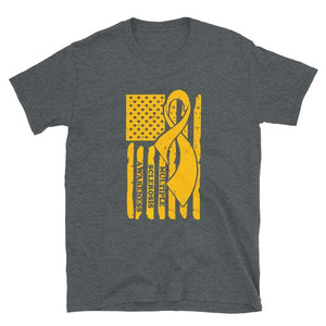 Multiple Sclerosis Awareness American Flag T-Shirt