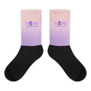 "Hope" Purple Epilepsy Socks