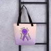 "Someone I Love Has Epilepsy" Purple Ribbon Handbag