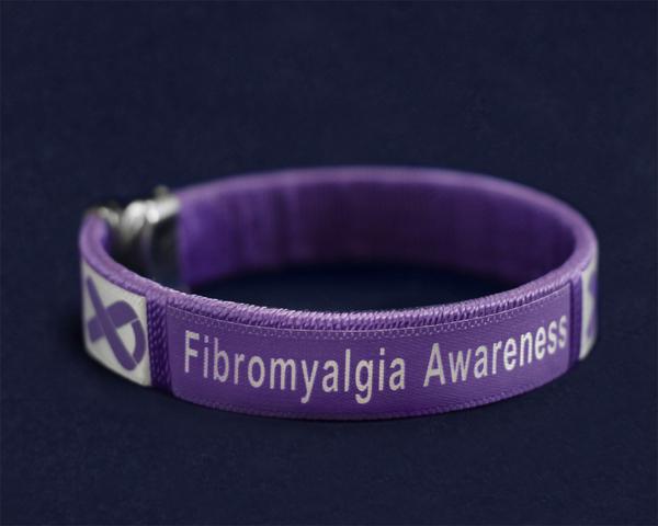 Fibromyalgia Awareness Ribbon Bangle Bracelet