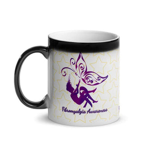 Butterfly Fibromyalgia Awareness Glossy Magic Mug