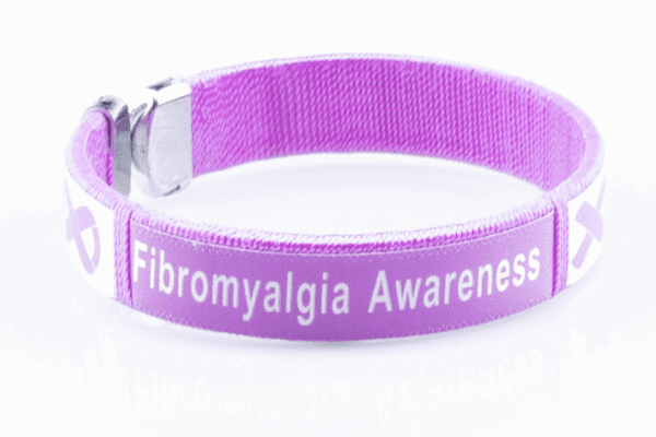 Fibromyalgia Awareness Ribbon Bangle Bracelet